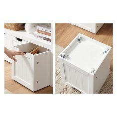 Songmics Ormarić za pohranu igračaka 102x30x60 cm Bijeli