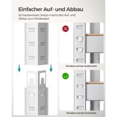 Songmics Polica s 5 polica 150x75x30 cm srebrna