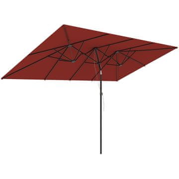 Homestar Suncobran podesiv po visini i nagibu 150x295x170-214 cm Crveni