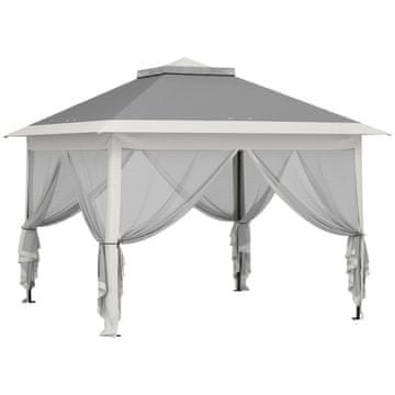 Homestar Sklopivi vrtni paviljon 330x330x288 cm sivi
