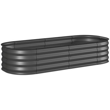 Homestar Povišeni vrtni krevet modularni dizajn 150x62x30 cm tamnosiva