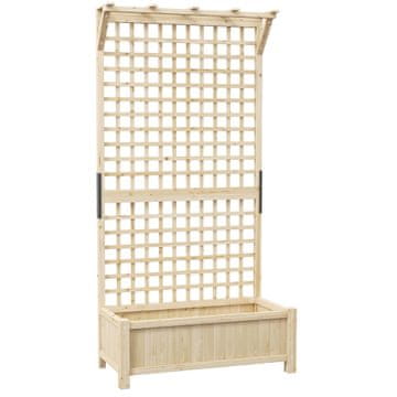 Homestar Povišeni vrtni krevet s rešetkom i krovom 90x45x183 cm smeđi