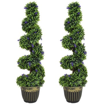 Homestar Set umjetnih biljaka spiralni dizajn 2 komada zelena