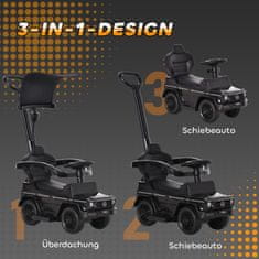 Homestar Dječji automobil na guranje s ručkom G350 855x405x95 cm Crni