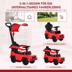 Homestar Dječji automobil na guranje s ručkom G350 855x405x95 cm Crveni