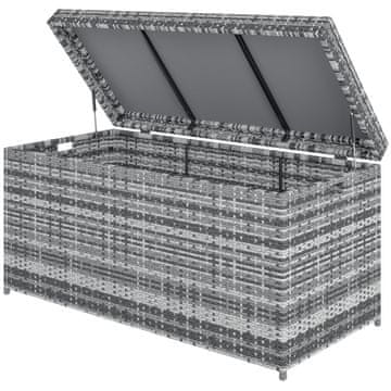 Homestar Kutija za pohranu jastuka 130x61x65 cm tamnosiva