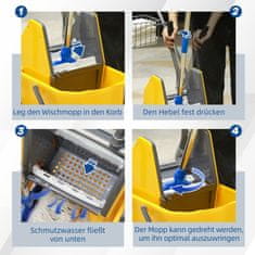 Homestar Kanta za čišćenje 73x45x95 cm Žuta