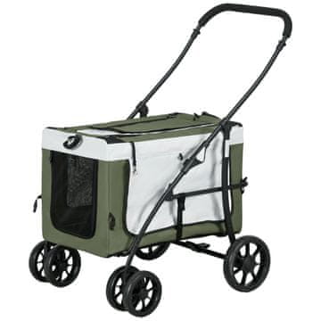 Homestar Sklopiva kolica za kućne ljubimce 2 u 1 za pse i mačke 81x58x975 cm zelena