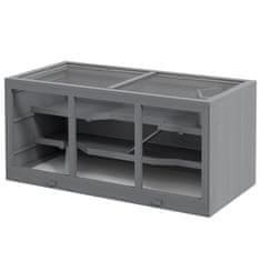 Homestar Kavez za male životinje tri razine 115x57x55 cm sivi