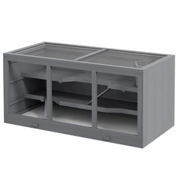 Homestar Kavez za male životinje tri razine 115x57x55 cm sivi