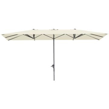 Homestar Dvostruki vrtni suncobran 451x264x264 cm krem boje