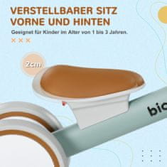 Homestar Bicikl za ravnotežu 56x27x39 cm Zelen