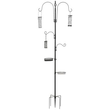 Homestar Set stanice za hranjenje ptica 545x545x208 cm Crni čelik