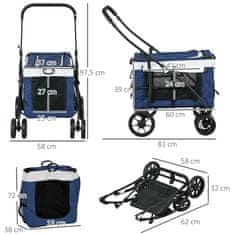 Homestar Dječja kolica za kućne ljubimce 81x58x97.5 cm Plava