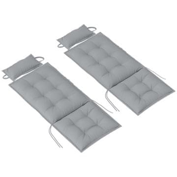 Homestar Set jastuka za ležaljku 50x116x5 cm Svijetlo siva