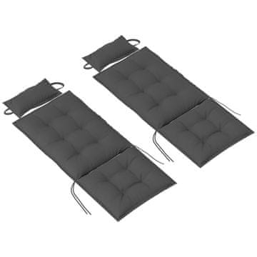 Homestar Set jastuka za ležaljku 50x116x5 cm tamnosiva