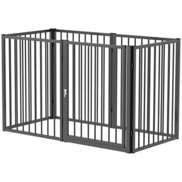 Homestar Igraonica za kućne ljubimce 8 panela s vratima 240x60x76 cm crna