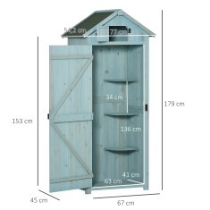 Homestar Vrtni ormar 77x54.2x179 cm plavo-zelene boje