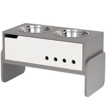 Homestar Stanica za hranjenje pasa podesive visine 625x30x365 cm siva