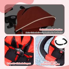 Homestar Dječji tricikl 6 u 1 s ručkom za guranje 112x50x104 cm Crveni