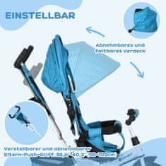 Homestar Trotinet 6-u-1 s guralicom i uklonjivim krovom 102x49x102 cm Plavi