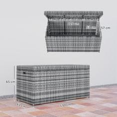 Homestar Kutija za pohranu jastuka 130x61x65 cm tamnosiva