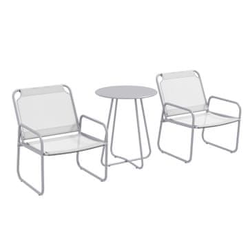 Homestar Bistro set 3-dijelni set namještaja za balkon 60x72 cm sivi