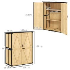 Homestar Vrtna sjenica 140x74x173 cm prirodna
