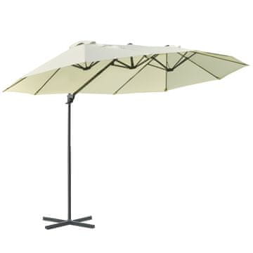 Homestar Dvostruki vrtni suncobran 440x270x250 cm krem boje