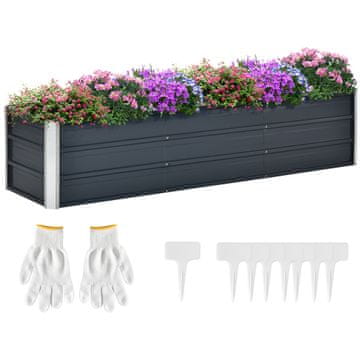 Homestar Povišeni vrtni krevet 183x47x40 cm sivi