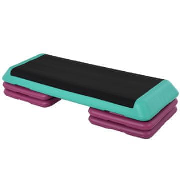 Homestar Aerobik Step Platforma 110x40x20 cm Crna Zelena Ljubičasta podesiva