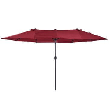 Homestar Dvostruki suncobran za terasu 460x270x240 cm crvene boje