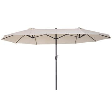 Homestar Suncobran dvostruki vrtni suncobran 455x270x240 cm bež
