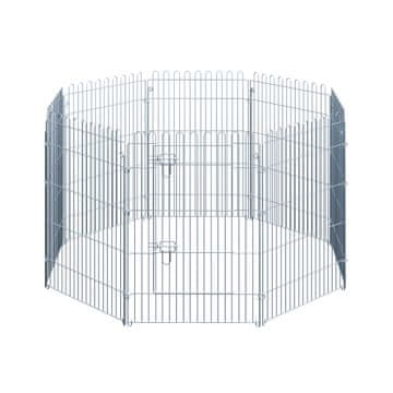 Homestar Igraonica za štence 8 panela 63x91 cm srebrna