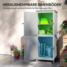 Homestar Vrtni ormar 60x60x160 cm Sivi