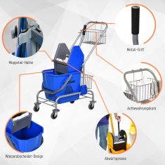 Homestar Kolica za čišćenje 73x45x95 cm Plava