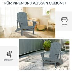 Homestar Adirondack vrtna stolica 97x725x93 cm siva