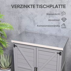 Homestar Vrtni ormar 79x43x92 cm Sivi