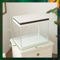 Homestar Akvarij 41 litra stakleni akvarij s filtrom 48x30x41 cm bijeli