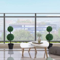 Homestar Set umjetnih biljaka dvostruki kuglasti dizajn 23x67 cm zelena