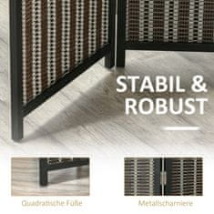 Homestar Pregrada za sobu 4 panela sklopivi zaslon 180x19x180 cm smeđa