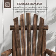 Homestar Adirondack stolica 83x68x101 cm smeđa
