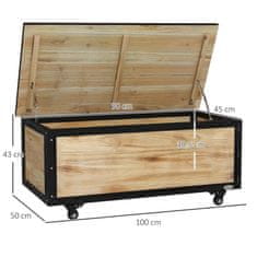 Homestar Vrtna kutija za pohranu 100x50x43 cm prirodna