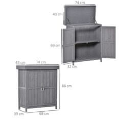 Homestar Vrtni ormar 74x43x88 cm Sivi