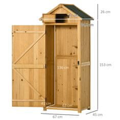 Homestar Vrtni ormar 77x54.2x179 cm žuti za pohranu
