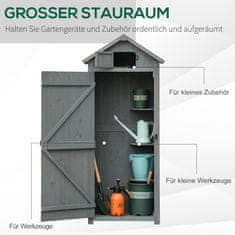 Homestar Vrtni ormar 77x54.2x179 cm Siva za pohranu