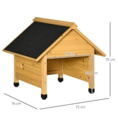 Homestar Garaža za robotsku kosilicu 75x76x70 cm Žuta