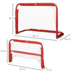 Homestar Set za nogometni gol sklopivi mini golovi 90x36x60 cm crveni