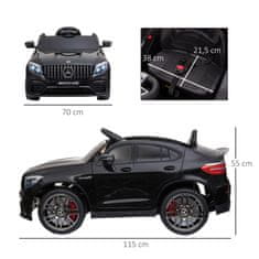 Homestar Dječji automobil na pedale AMG GLA45 115x70x55 cm Crni