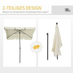 Homestar Suncobran 198x130x245 cm krem podesiv
